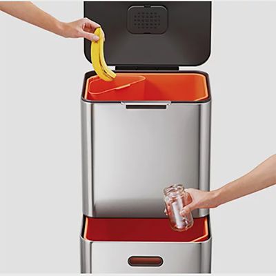 Joseph Joseph Totem Compact Waste Recycling Unit - Stone 40L image(5)