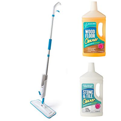 Lakeland Dual Spray Mop and 2 Floor Cleaners  image(1)