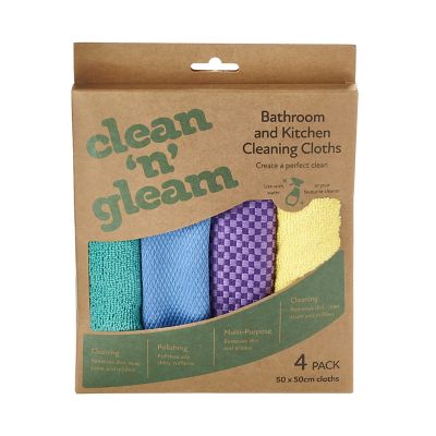 4 Clean and Gleam Kitchen and Bathroom Cleaning Cloths image(2)