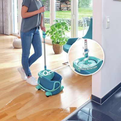 Leifheit Clean Twist Disc Mop with Wheeled Bucket image(2)