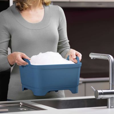 Joseph Joseph Wash and Drain Washing Up Bowl with Plug – Sky Blue Edition - (Image 4)