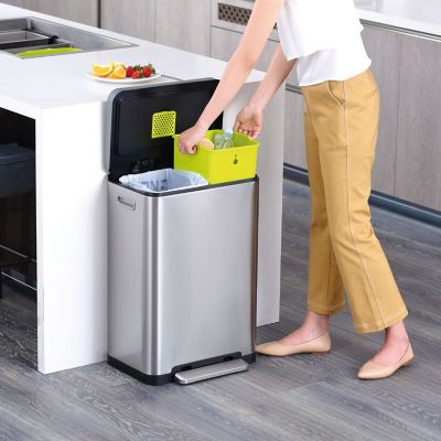 EKO® X Cube Kitchen Bin Brushed Stainless Steel 20+20L image(2)