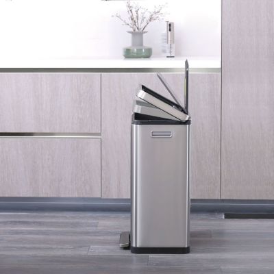 EKO® X Cube Kitchen Bin Brushed Stainless Steel 20+20L image(8)