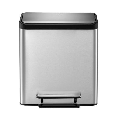 EKO® Ecocasa Recycling Bin Brushed Stainless Steel 15+15L
