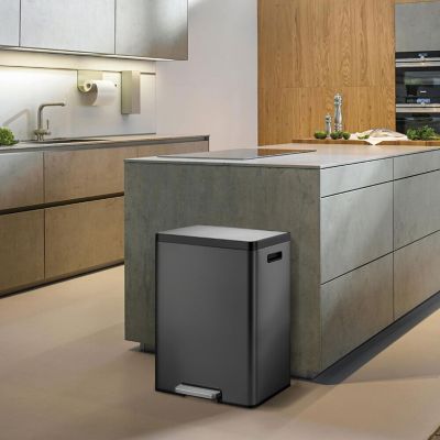 EKO® Ecocasa Black Recycling Bin Matt Black 30+30L  image(2)