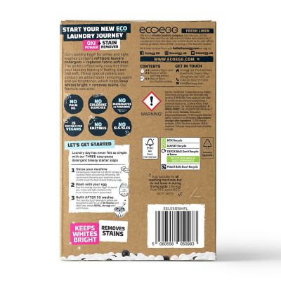 Ecoegg Laundry Egg Whites 50 Washes - Fresh Linen image(8)