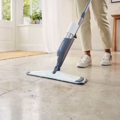 Lakeland Spray Mop with 2 Aluminium Bottles Grey and White image(2)