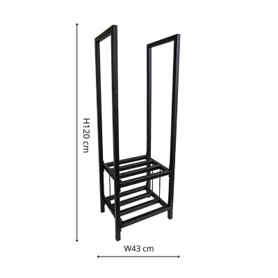 Tall Square Shelved Log Storage image(4)