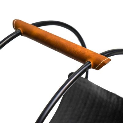 Leather Handle Round Log Holder image(3)