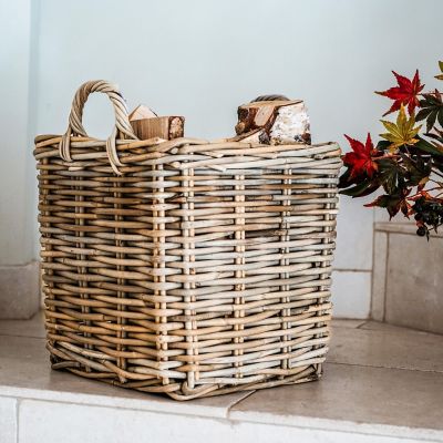 Square Wicker Log Baskets, Set of 2 image(3)
