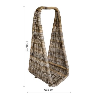 Natural Rattan Tall Log Storage image(7)