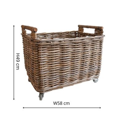 Natural Rattan Log Cart image(6)