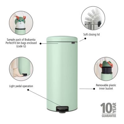 Brabantia NewIcon Pedal Bin Jade Green 30L image(3)