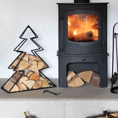 Fireside Tree Log Holder Black - Set of 2  image(2)