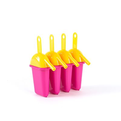 4 Freezer Ice Pop Maker Mold Popsicle Sip Straw Ice Cream Frozen Pops Cake  Treat: Home & Kitchen 