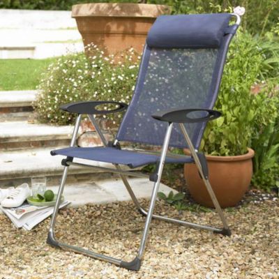 Ocean Blue Lafuma Large High-Back Armchair image()