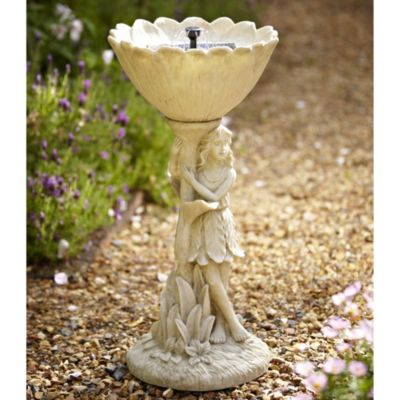 Wood Nymph Solar Bird Bath image(1)