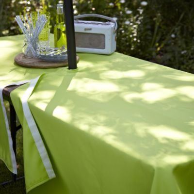 Oblong Tablecloth with Opening Green  image()