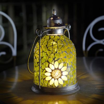 Sunflower Mosaic Lantern image()