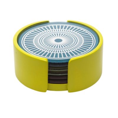 Kaleidoscope 6 Coasters and Holder image()