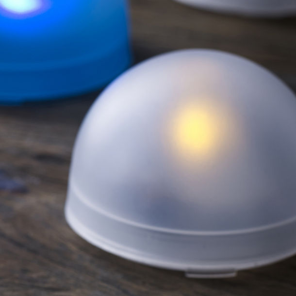 3 White LED Tealight Domes image()