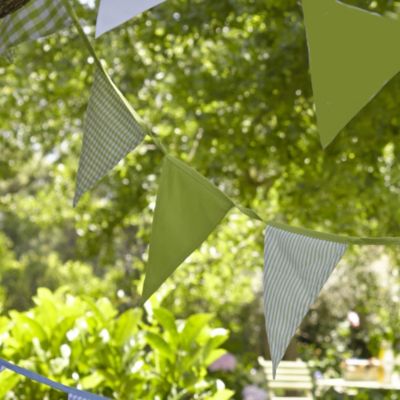 Green Stripes and Checks Bunting image()