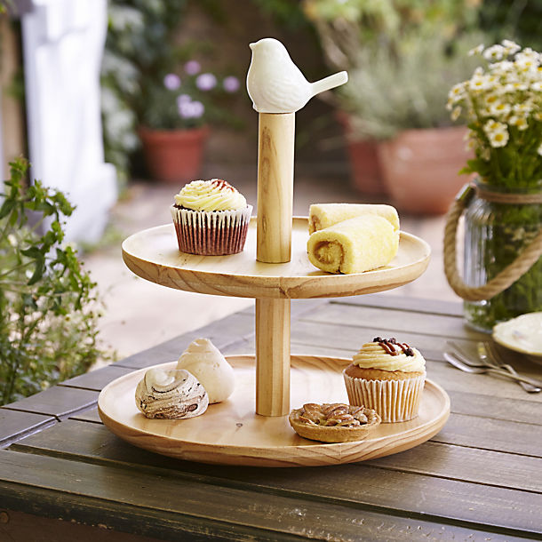 Birdy Two Tier Cake Stand image()