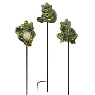 3 Frog Garden Picks image()