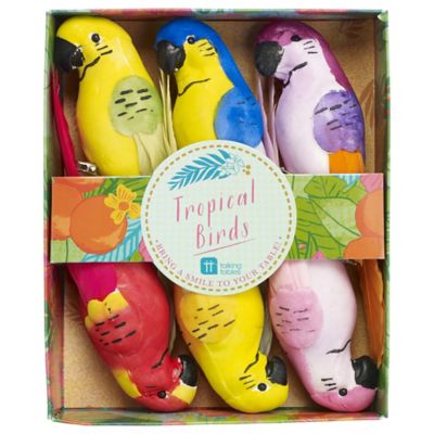 6 Reusable Parrot Cocktail Glass Clips image(2)