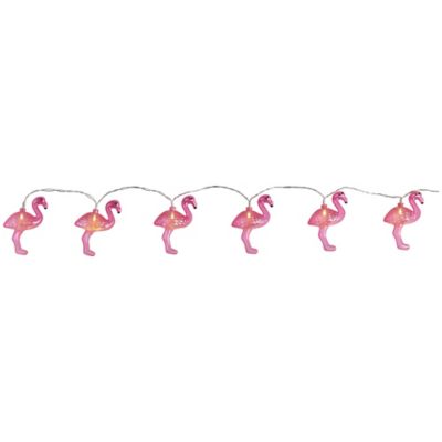 8 LED Light Up Pink Flamingo Party String Lights image(2)