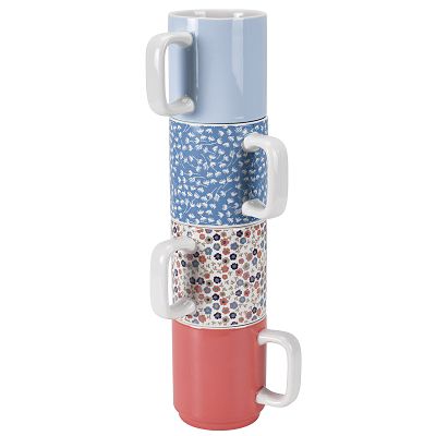 Ditsy Blossom 4 Stacking Mugs image(1)