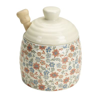 Ditsy Blossom Honey Pot with Drizzler image(1)