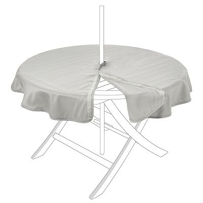 Waterproof Round Tablecloth 140cm, Stone Lakeland