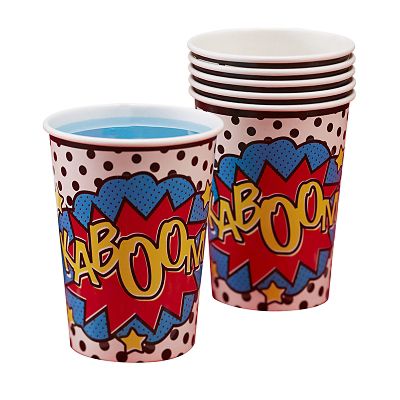 Comic Superhero 8 Paper Cups image(1)