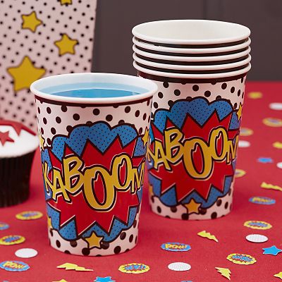 Comic Superhero 8 Paper Cups image(2)
