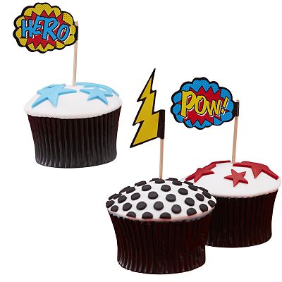 Comic Superhero 20 Cupcake Picks image(1)