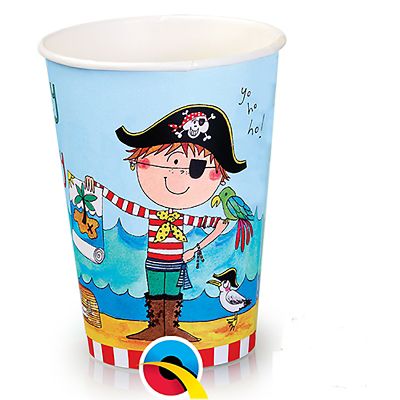 Rachel Ellen Pirate Party Paper Cups x8 | Lakeland