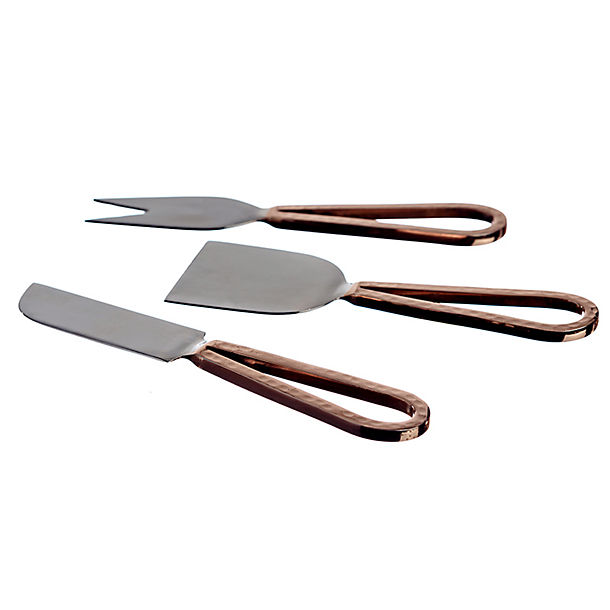 Just Slate 3 Copper Cheese Knives image(1)