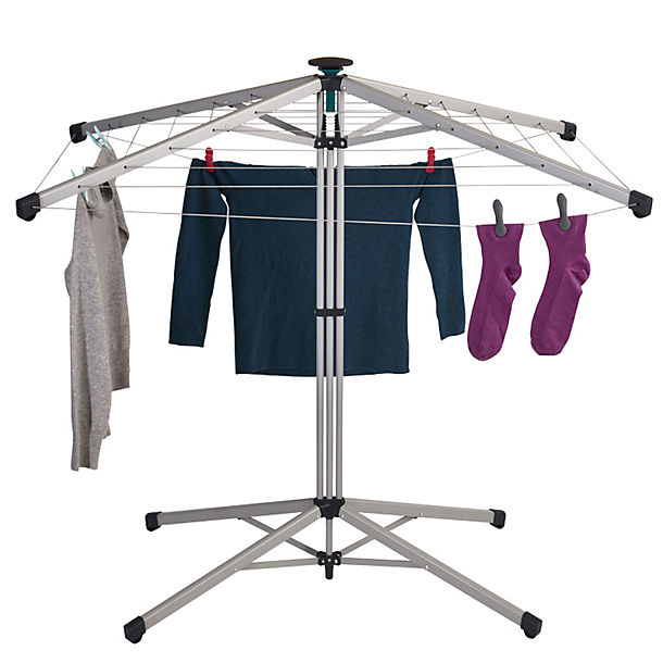 Leifheit Rotary Dryer LinoPop-Up 140 with Cover Clothes Laundry Hanger 
