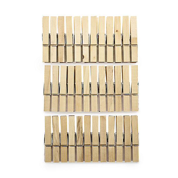 36 Wooden Clothes Pegs image(1)