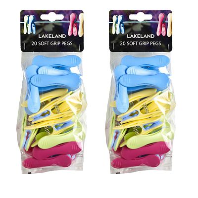 40 Soft Grip Clothes Pegs Pastel  image(1)