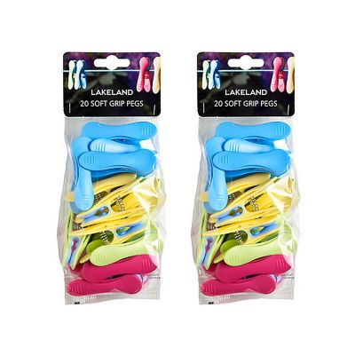 40 Soft Grip Clothes Pegs Pastel image(5)