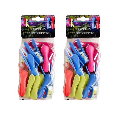 40 Soft Grip Clothes Pegs Vibrant image(2)