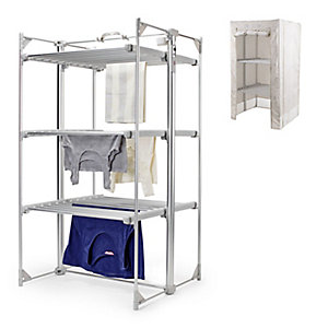 Dry:Soon Deluxe 3-Tier Heated Airer and Patterned Cover Bundle