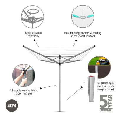 Brabantia 40m Lift-O-Matic Rotary Airer image(3)
