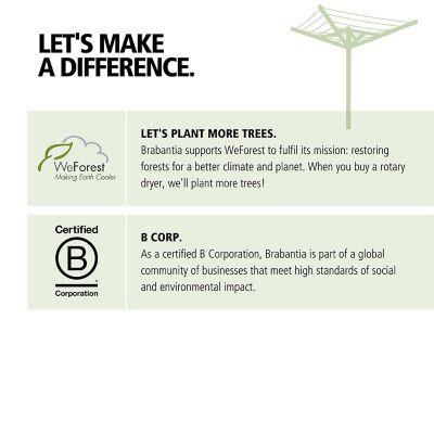 Brabantia 50M Lift-O-Matic Rotary Airer Bundle image(7)