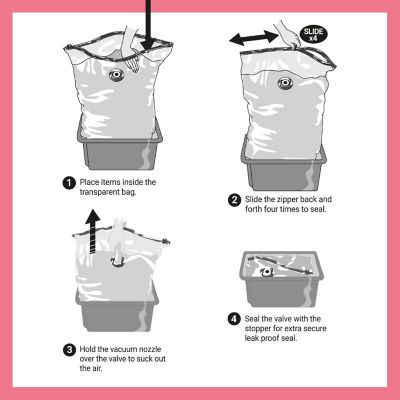 2 Lakeland Shrink & Store Cube Vacuum Storage Bags image(8)