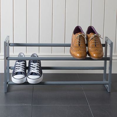 Extending and Stackable Steel Shoe Rack Silver image(3)