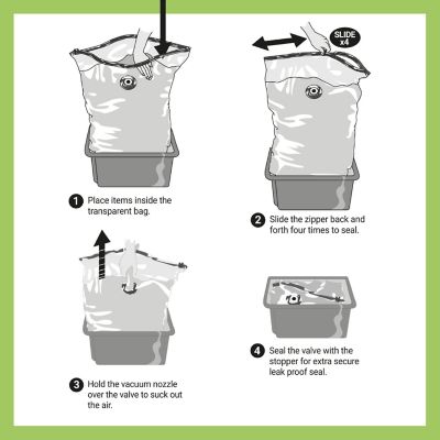 2 Lakeland Shrink & Store Cube Vacuum Storage Bags - Large image(7)