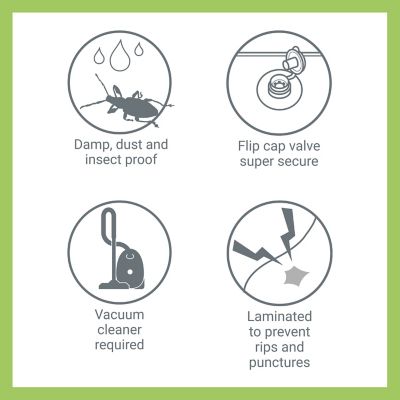 2 Lakeland Shrink & Store Cube Vacuum Storage Bags - Large image(8)